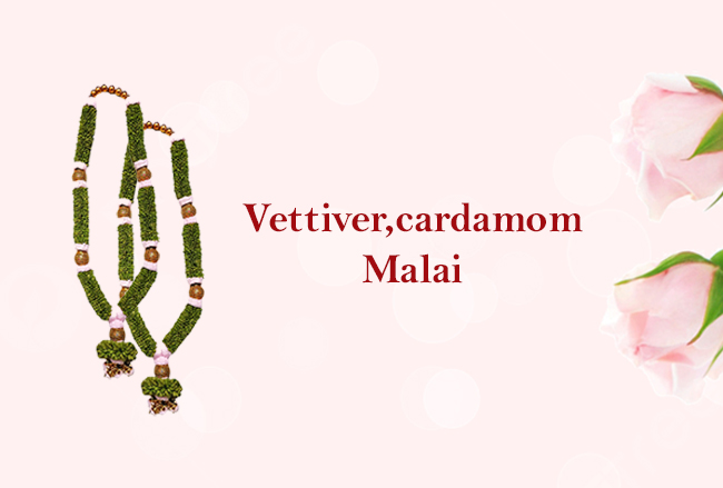 Vettiver malai, cardamom Garland